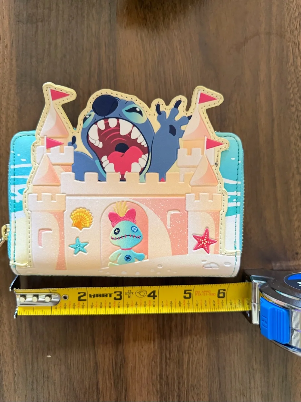 Loungefly Stitch Castle Mini Backpack & Wallet - Pastel Pink Peach Teal